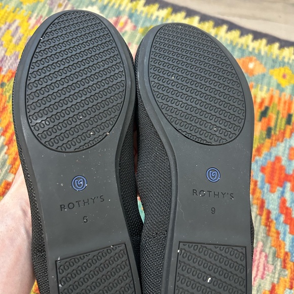 Rothy’s The Flat in BASIC BLACK 9 - Picture 2 of 6